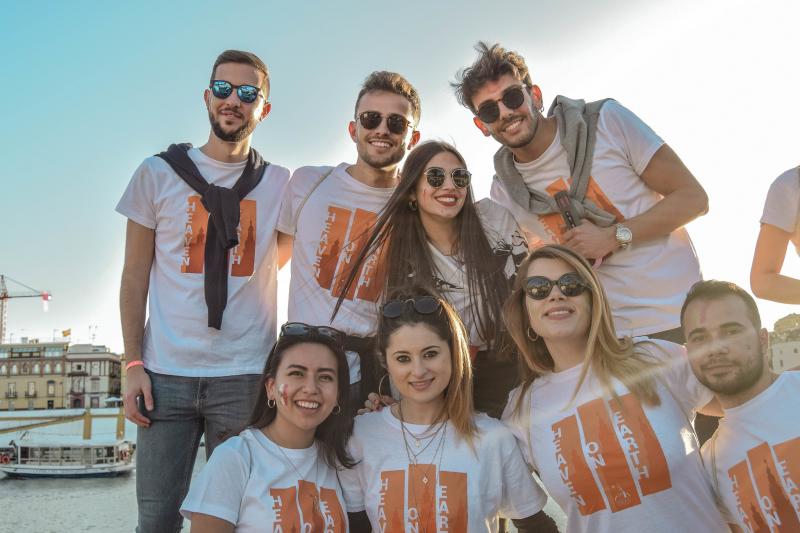 Estudiantes Erasmus durante el evento nacional de ESN España en Sevilla